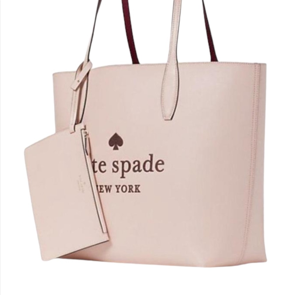 NWT Kate Spade reversible Glitter on Tote with wrislet